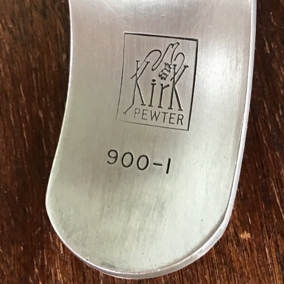 Vintage Pewter Cuff Bracelet Signed Kirk Stieff Carnations January Birth Flower - Picture 7 of 11